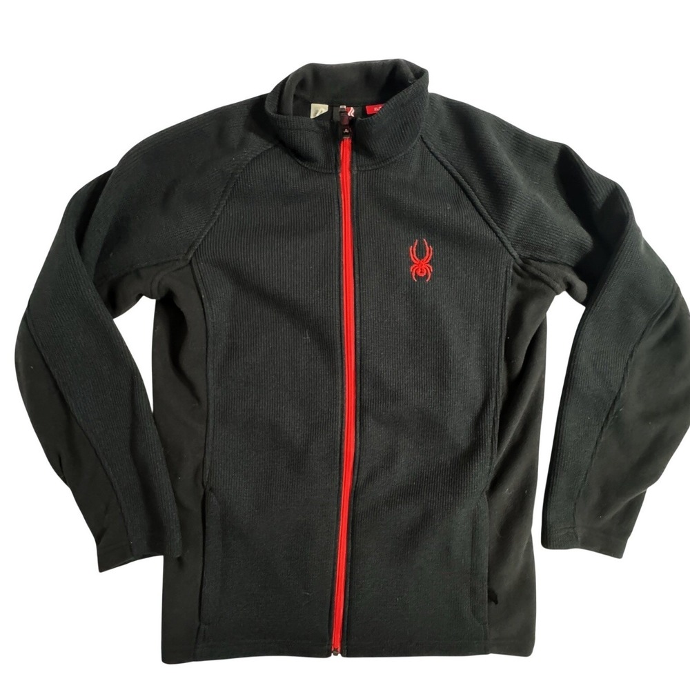 Spyder Core Women's XL‎ Mid-weight Full Zip Black Fleece Lined Full Zip Pockets